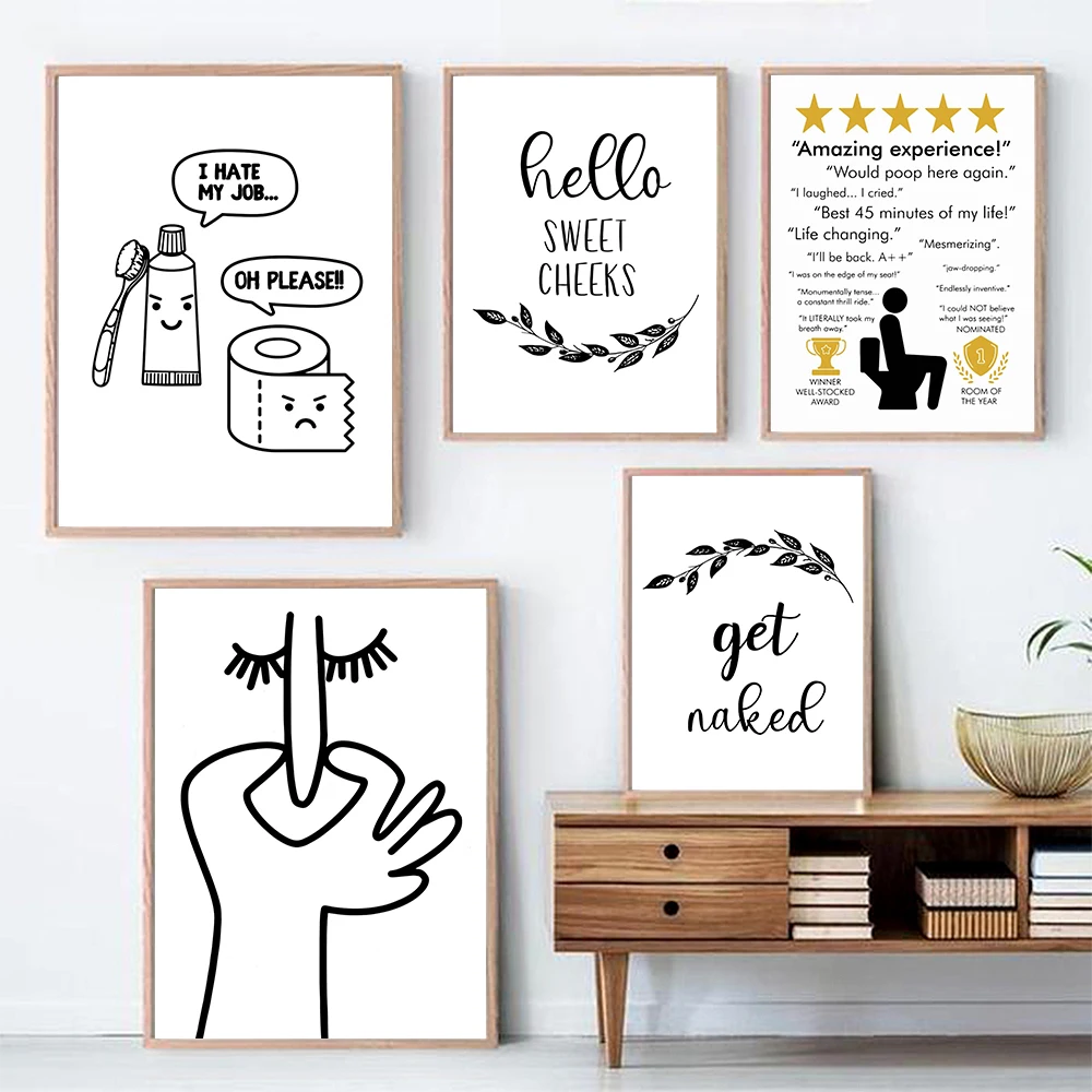 Home Bathroom Rules - Toilette Humor schlechten Geruch niedliche Linie