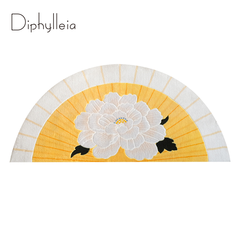 Home Bathroom Dimensions - Diphylleia Orientalischer Pfingstrosen-Teppich, amerikanischer Stil, luxuriös,