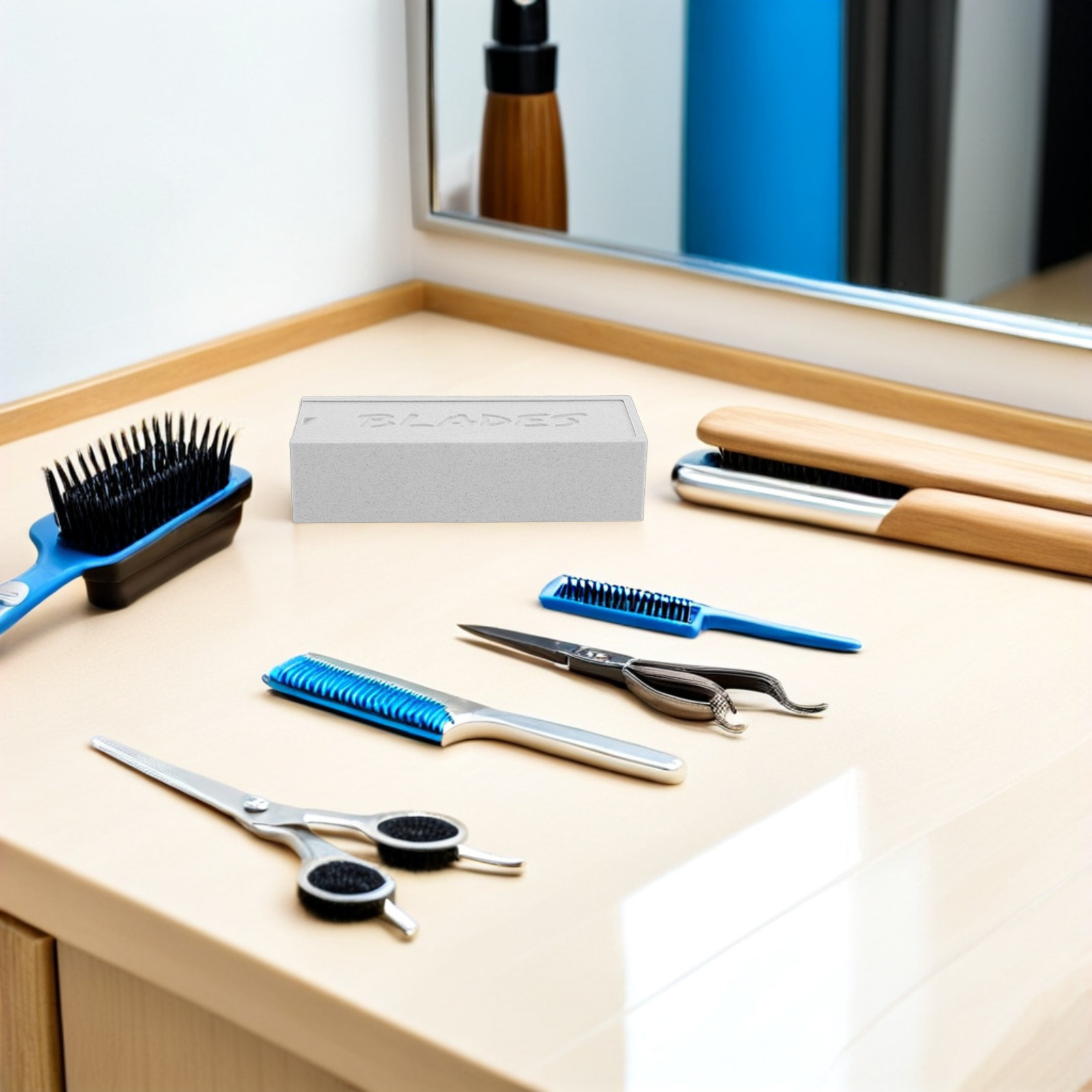 Home One Bathroom - Weißer Doppelfach-Klingen-Aufbewahrungskoffer, Klingenhalter für den Gebrauch
