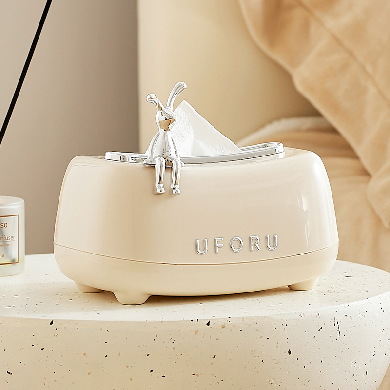 Home Bathroom Paper Towel Dispenser - Uforu Multifunktionaler Taschentuchspender mit Federmechanismus für