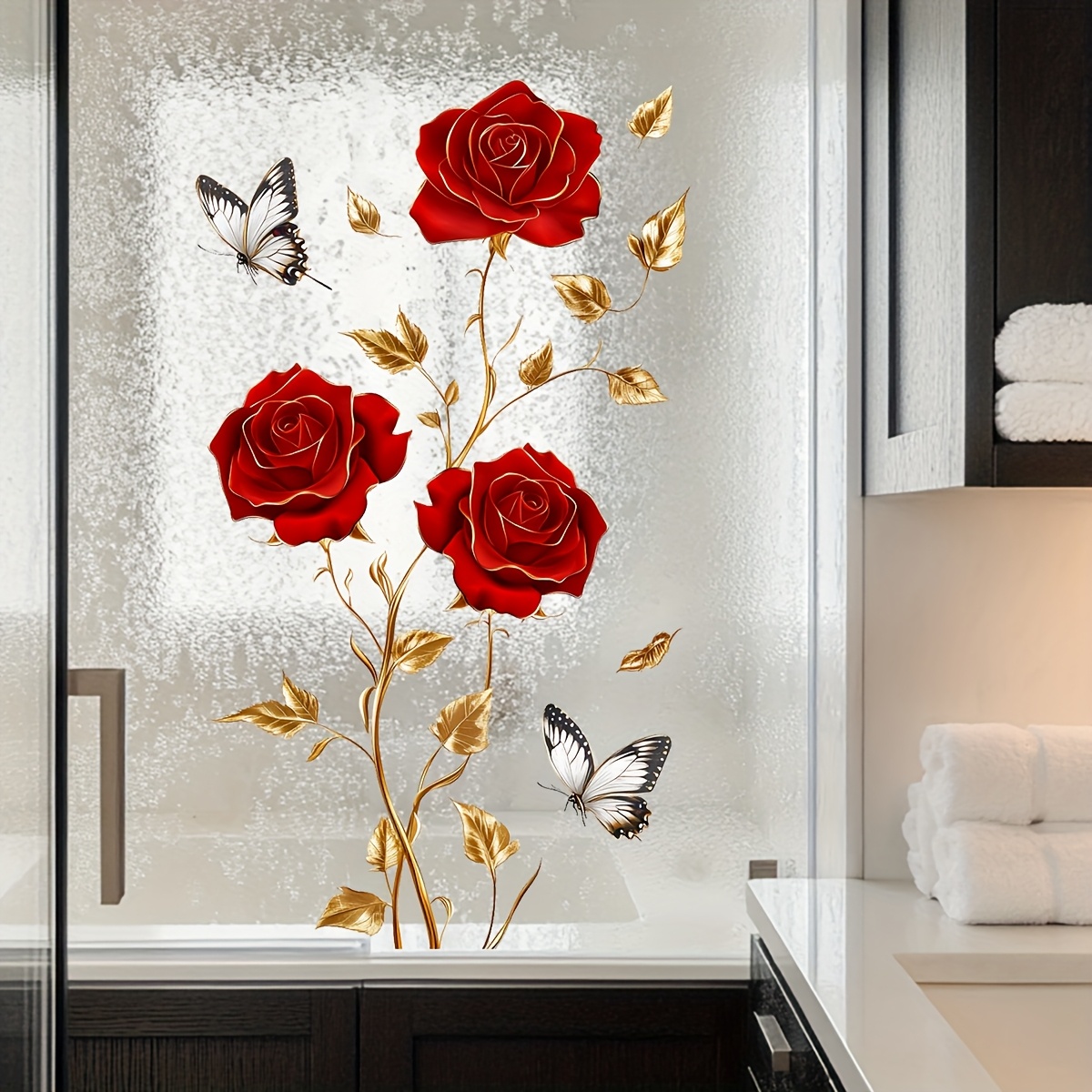 Home One Bathroom - 1 Stück Bezaubernder und Romantischer Roter