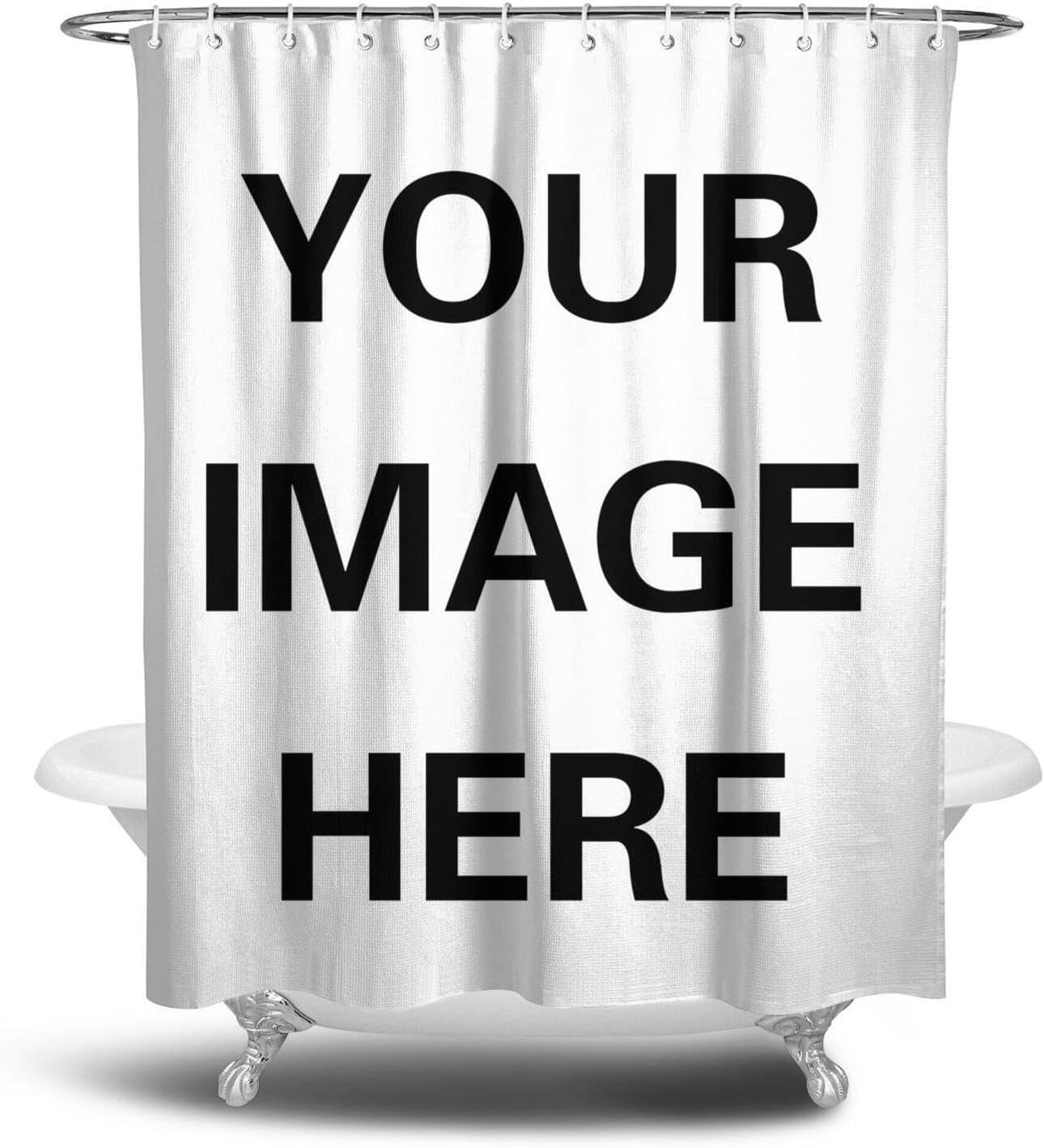 Home Bathroom Images - Benutzerdefinierter personalisierter Duschvorhang mit Bildmuster, wasserdichte