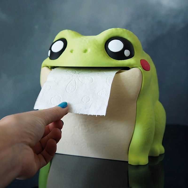 Home Bathroom Paper Towel Dispenser - Lustige Frosch Tissue Box Tragbare Papier