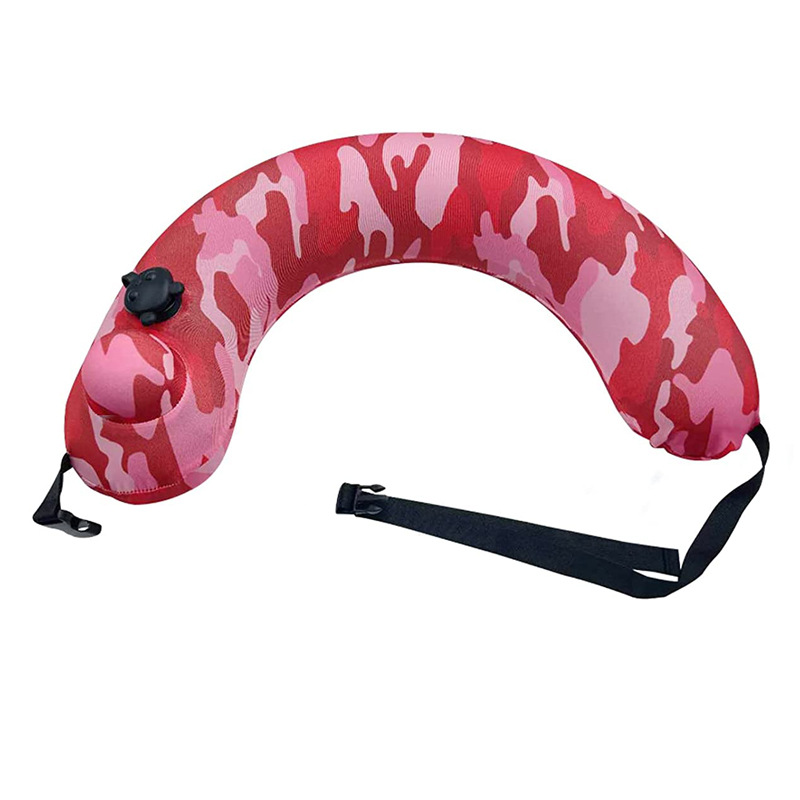 Bathtub Pillow Inflatable - Mehrzweck-Druck-aufblasbarer Halbkreis-Schwimmring, tragbarer halbrunder Schwimmring, Nackenkissen,