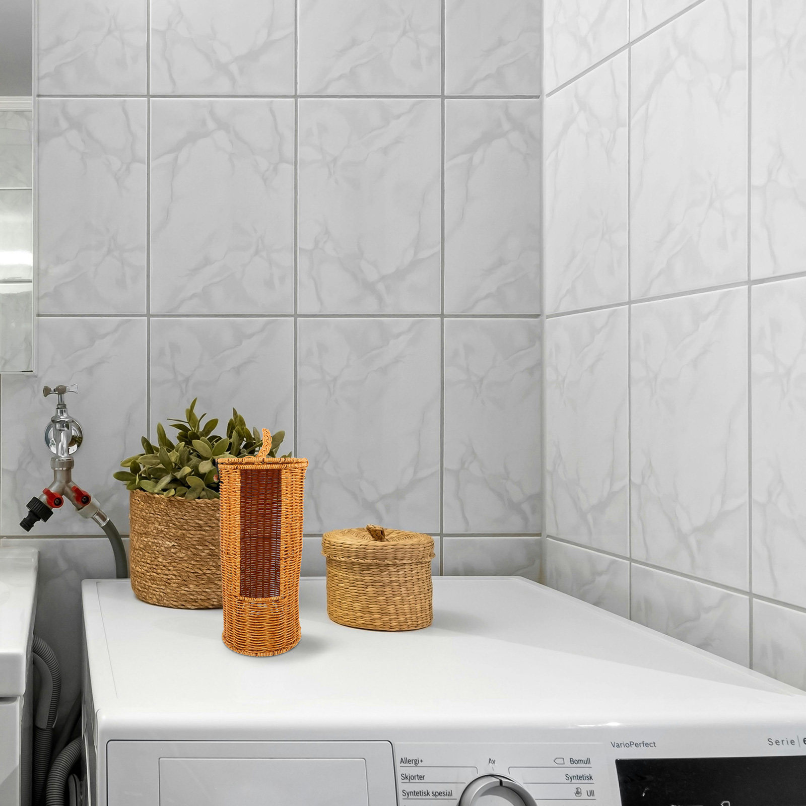 Toilet Paper Holder - Toilettenpapier-Aufbewahrungskorb, runde dekorative Box, zylindrischer Halter