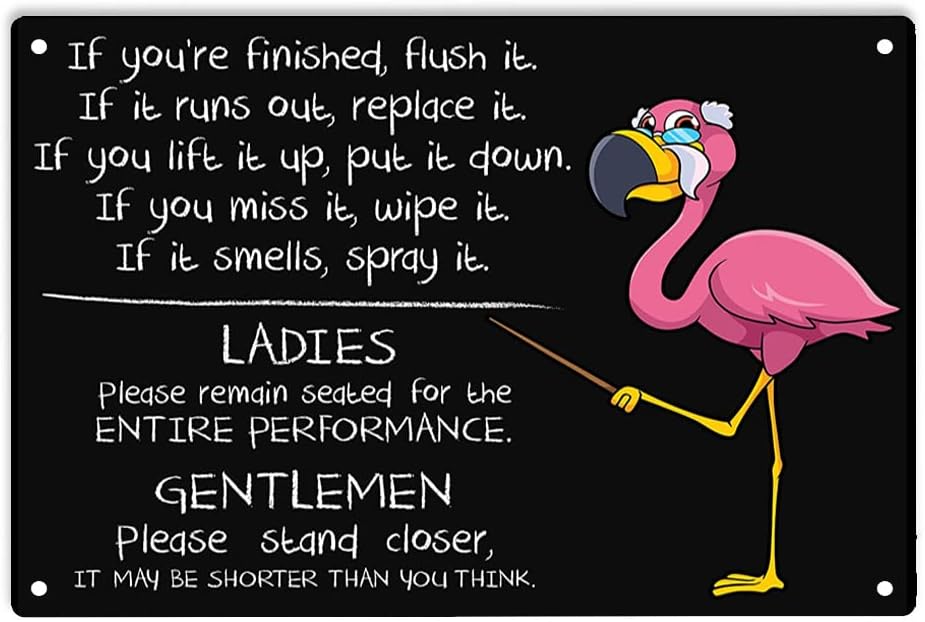 1 Stück, ERMUHEY Rosa Flamingo – Home Bathroom Rules Bewertung und Preis