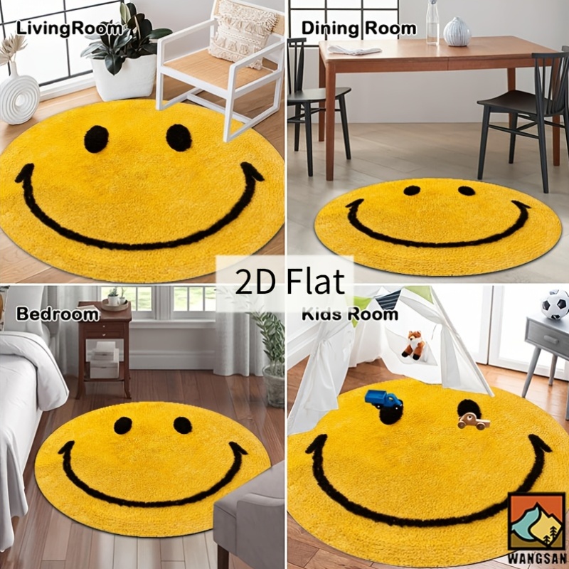 2D Runder Flanell-Teppich Smil – Home Bathroom Carpet Bewertung und Preis