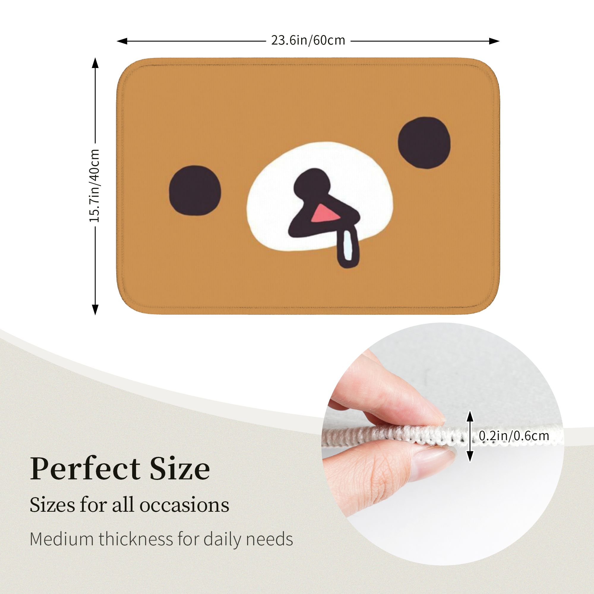 R-Rilakkumaes Cartoon-Bodenmat – Home Bathroom Carpet Bewertung und Preis