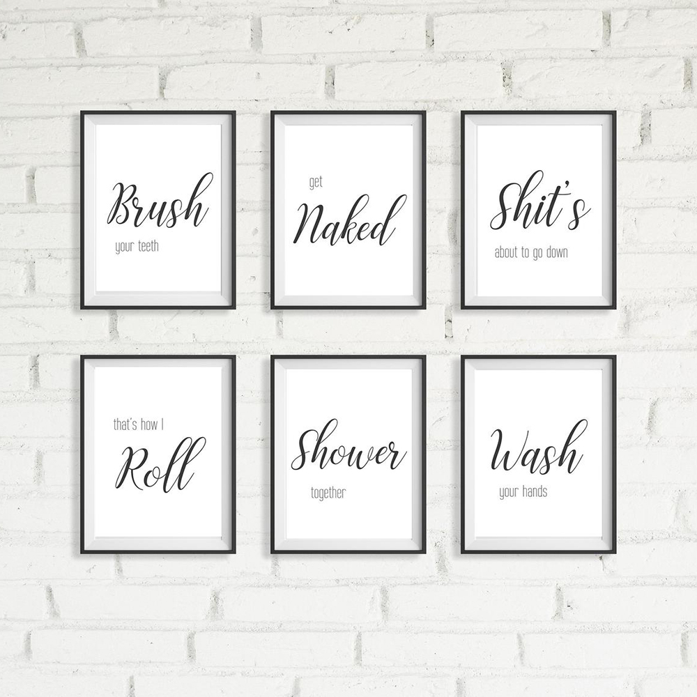 Wand Kunst Leinwand Malerei Lu – Home Bathroom Rules Bewertung und Preis