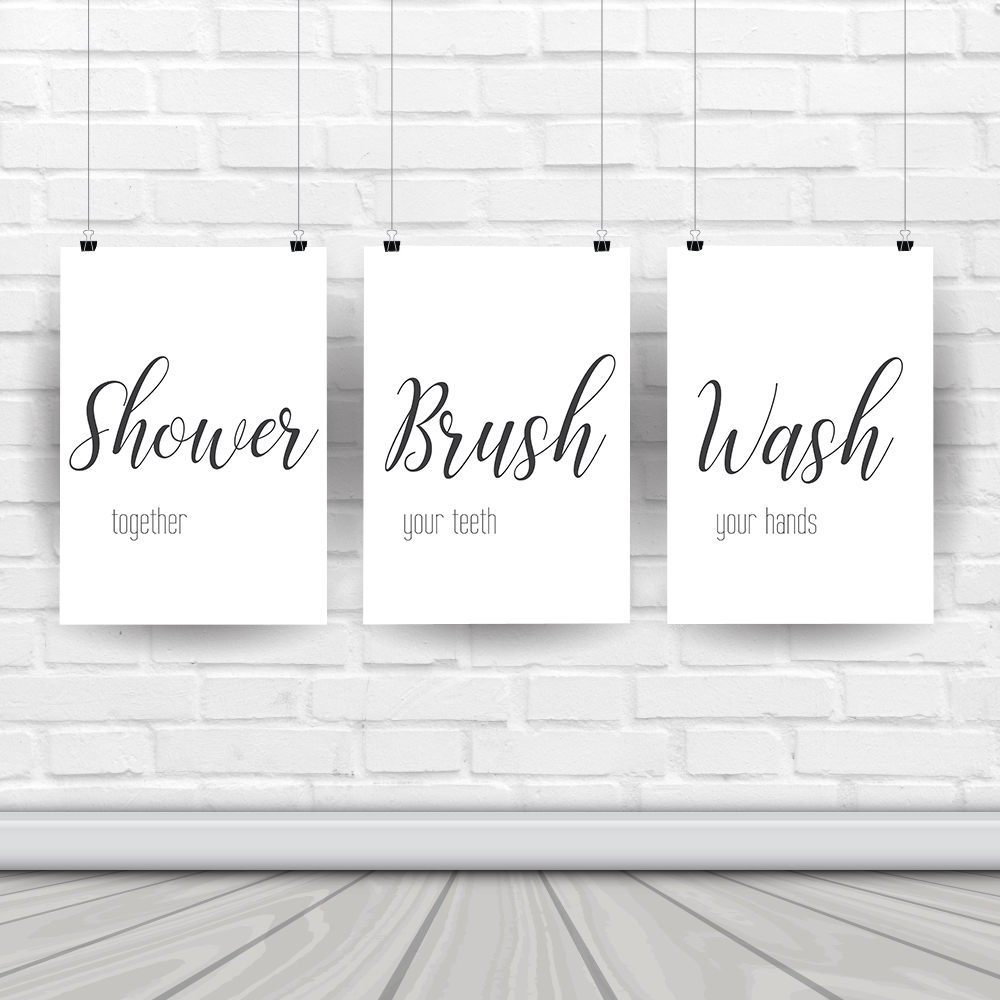 Wand Kunst Leinwand Malerei Lu – Home Bathroom Rules Bewertung und Preis