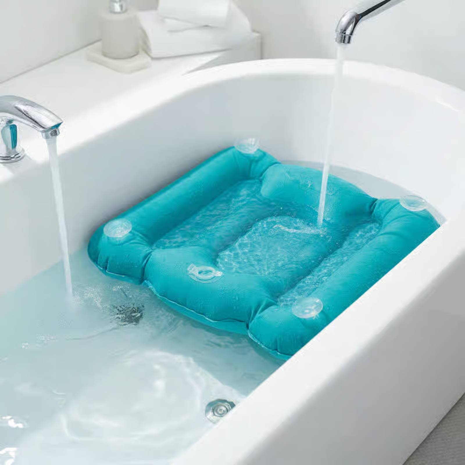 Badewannen-Booster-Pad mit Sch – Bathtub Pillow Inflatable Bewertung und Preis